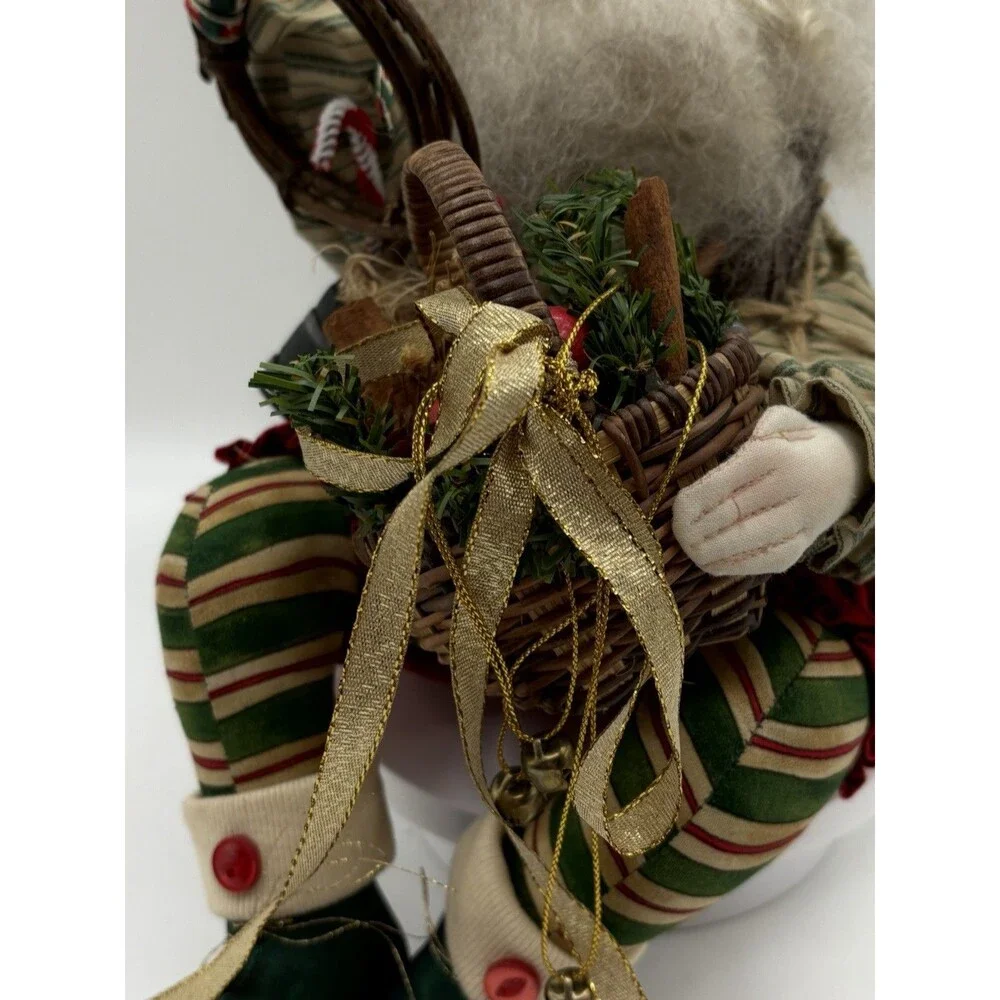 Vtg Old World Santa Claus Father Christmas Shelf Sitter Handmade Holiday Decor
